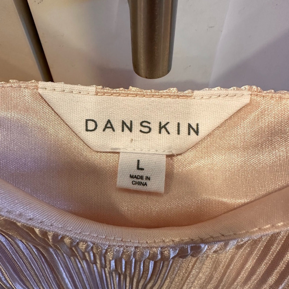 Danskin Metallic Light Pink Blouse